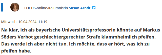 "... pfeift auf Markus Söders Verbot"